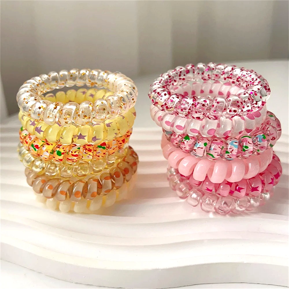 6pcs Sweet Cute Colorful Spira - Silicone Band Women incelemesi ve fiyatı
