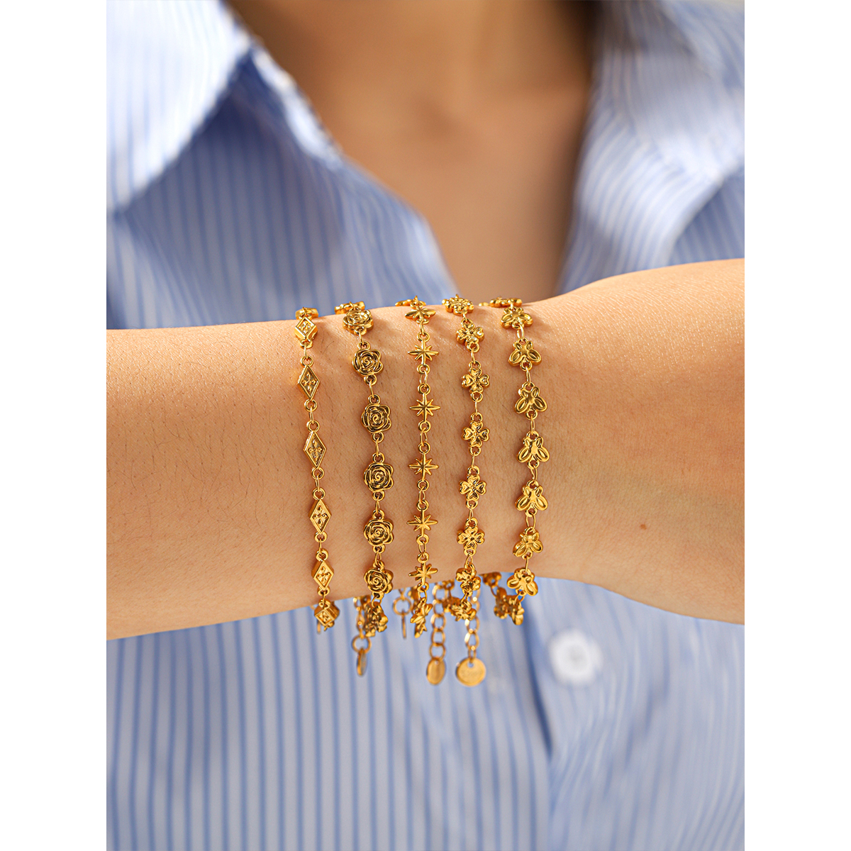 Butterfly Flower Charm Bracele - Butterfly Clasp Deployant incelemesi ve fiyatı