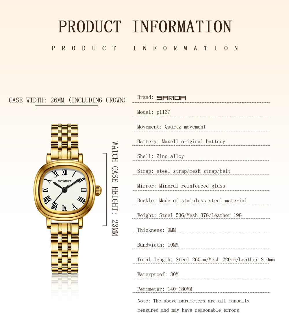 SANDA Top 1137 Women's Quartz  - Stainless Bracelet Diver incelemesi ve fiyatı