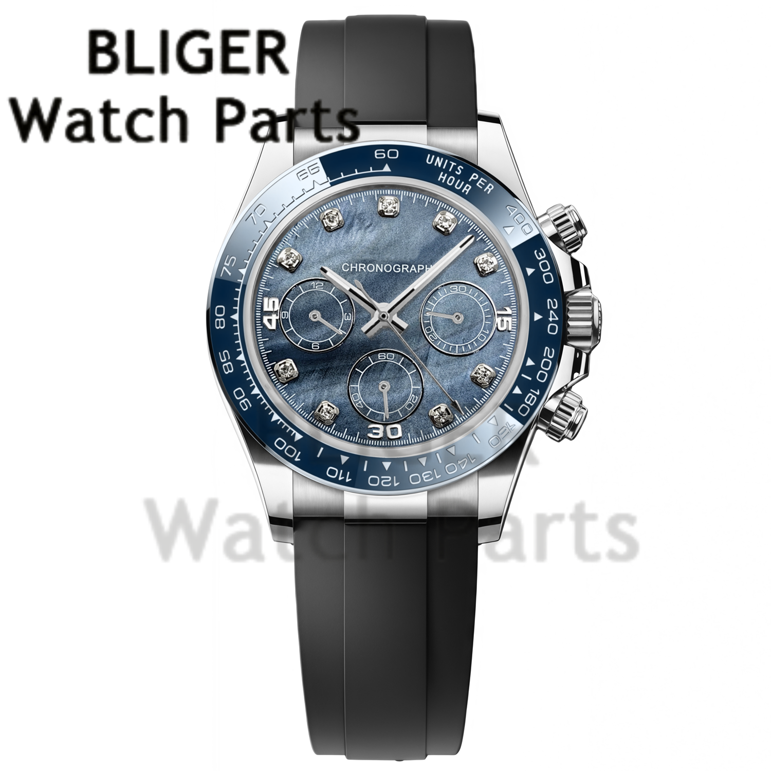 BLIGER 39MM Men's Quartz Chron - Rubber Strap Diver incelemesi ve fiyatı