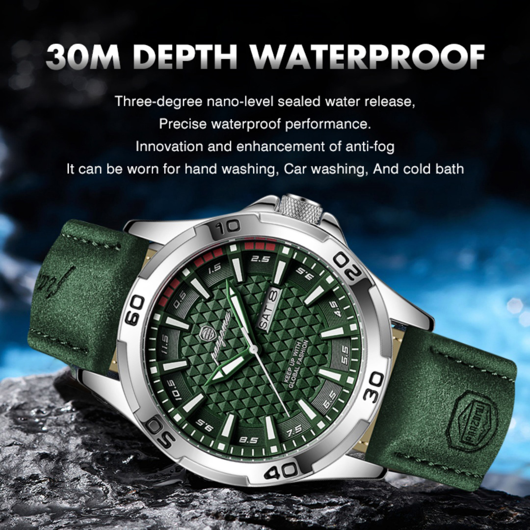 PAAZOMU Brand Men Fashion Quar - Leather Watch Band Men incelemesi ve fiyatı