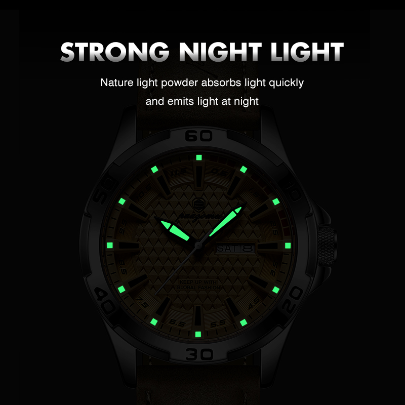 PAAZOMU Brand Men Fashion Quar - Leather Watch Band Men incelemesi ve fiyatı