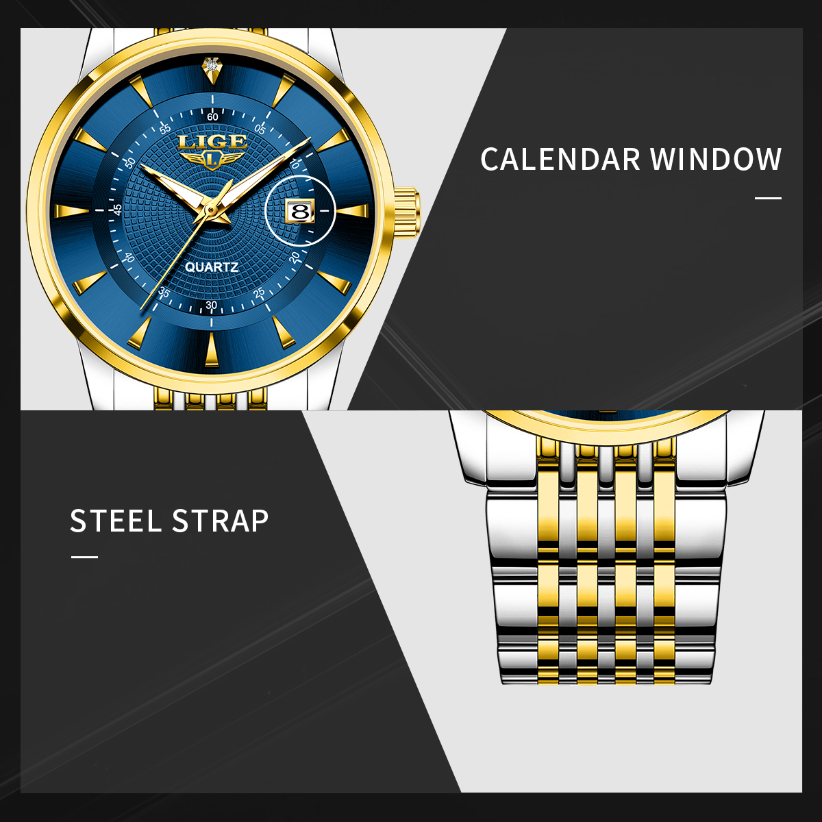 LIGE New 2026 Luxury Man Watch - Stainless Bracelet Diver incelemesi ve fiyatı