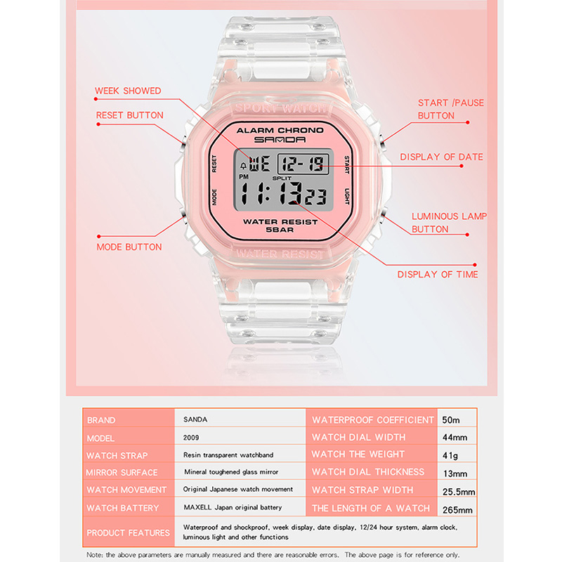SANDA White Fashion Sport Watc - Rubber Strap Diver incelemesi ve fiyatı