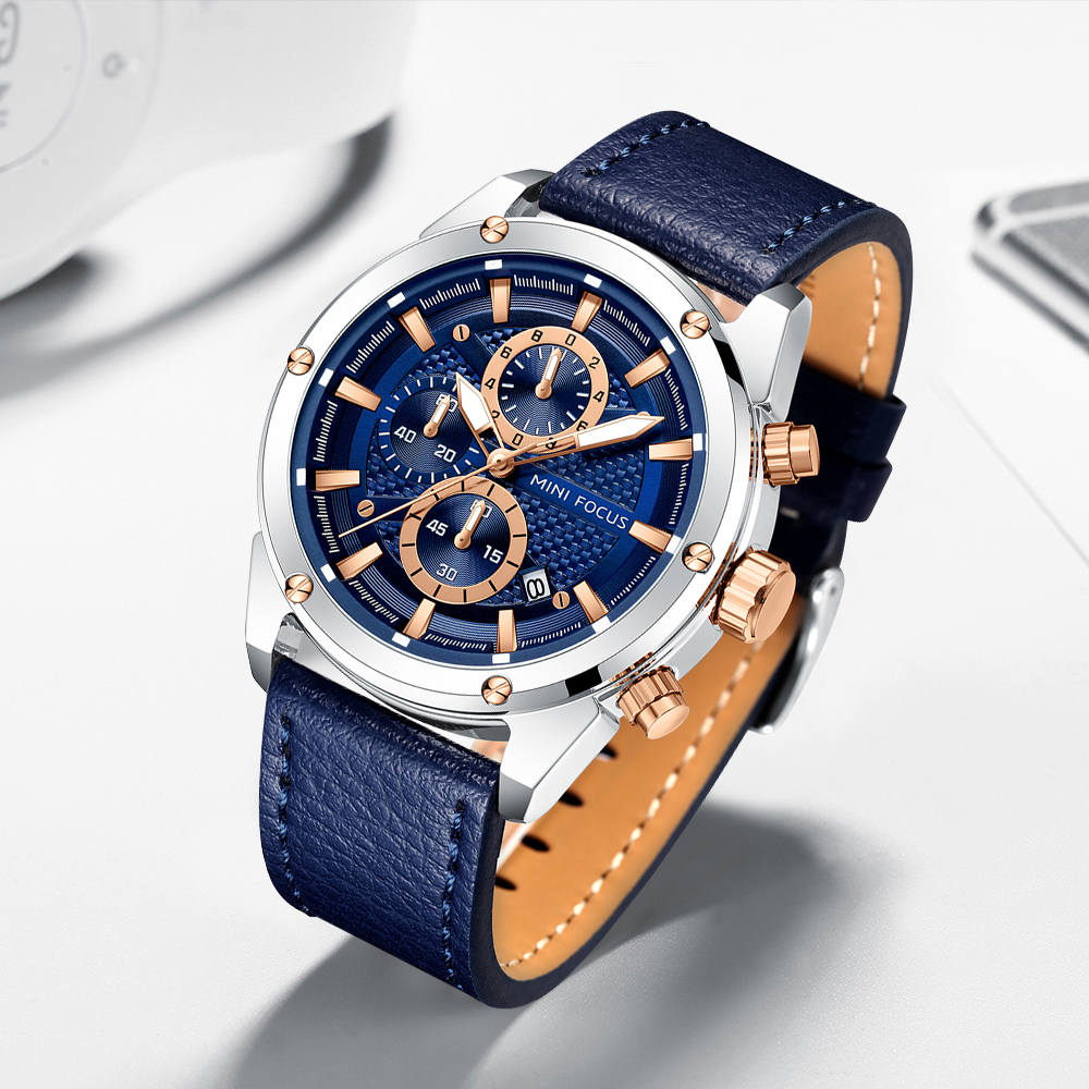 MINI FOCUS Business Quartz Wat - Leather Watch Band Men incelemesi ve fiyatı
