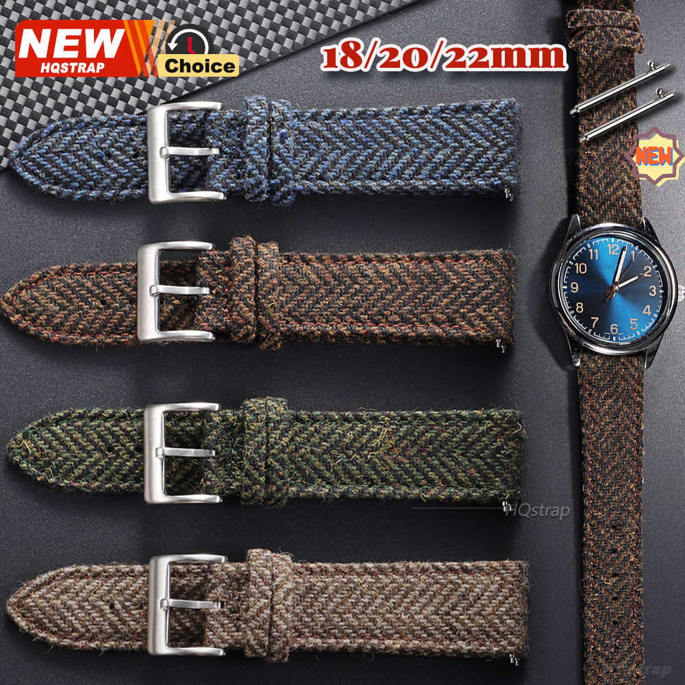 18mm 20mm 22mm Tweed Nylon Str - Leather Strap Quick Release incelemesi ve fiyatı