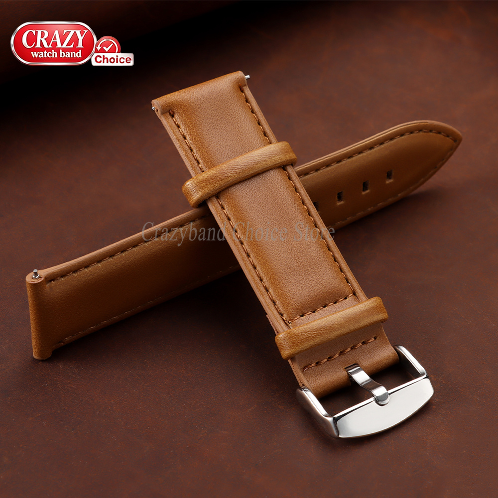 Oil Wax Cowhide Watch Band 18m - Leather Strap Quick Release incelemesi ve fiyatı