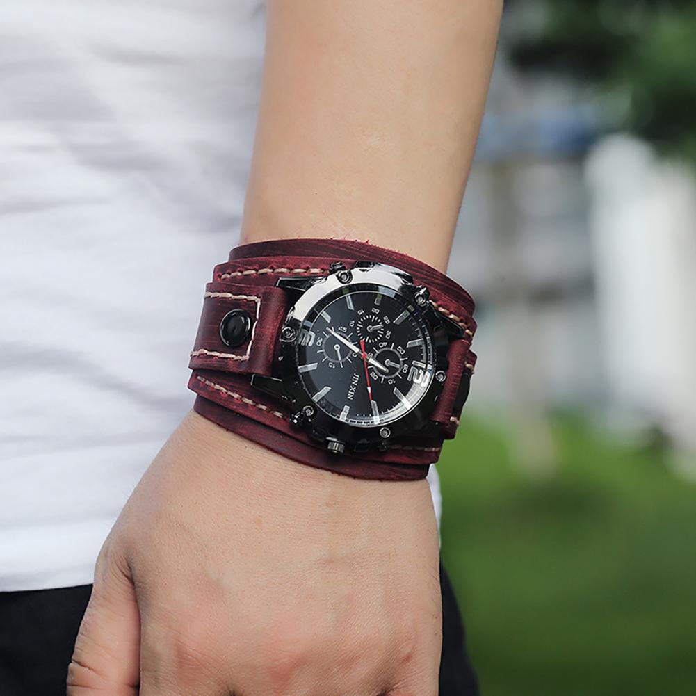Retro Mens Quartz Watch Round  - Leather Watch Band Men incelemesi ve fiyatı