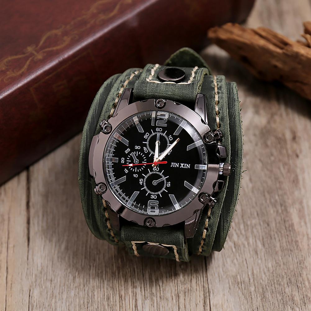 Retro Mens Quartz Watch Round  - Leather Watch Band Men incelemesi ve fiyatı