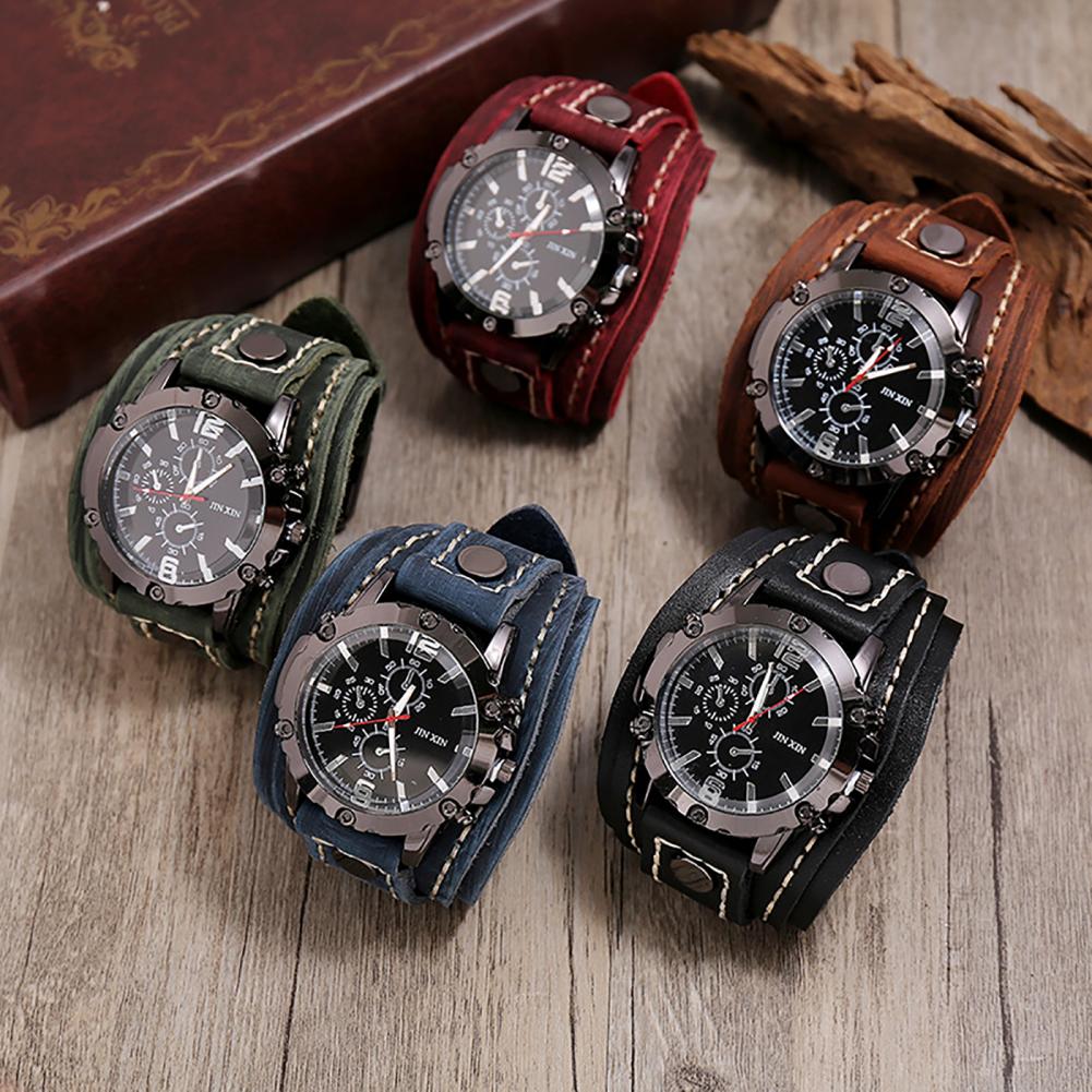 Retro Mens Quartz Watch Round  - Leather Watch Band Men incelemesi ve fiyatı