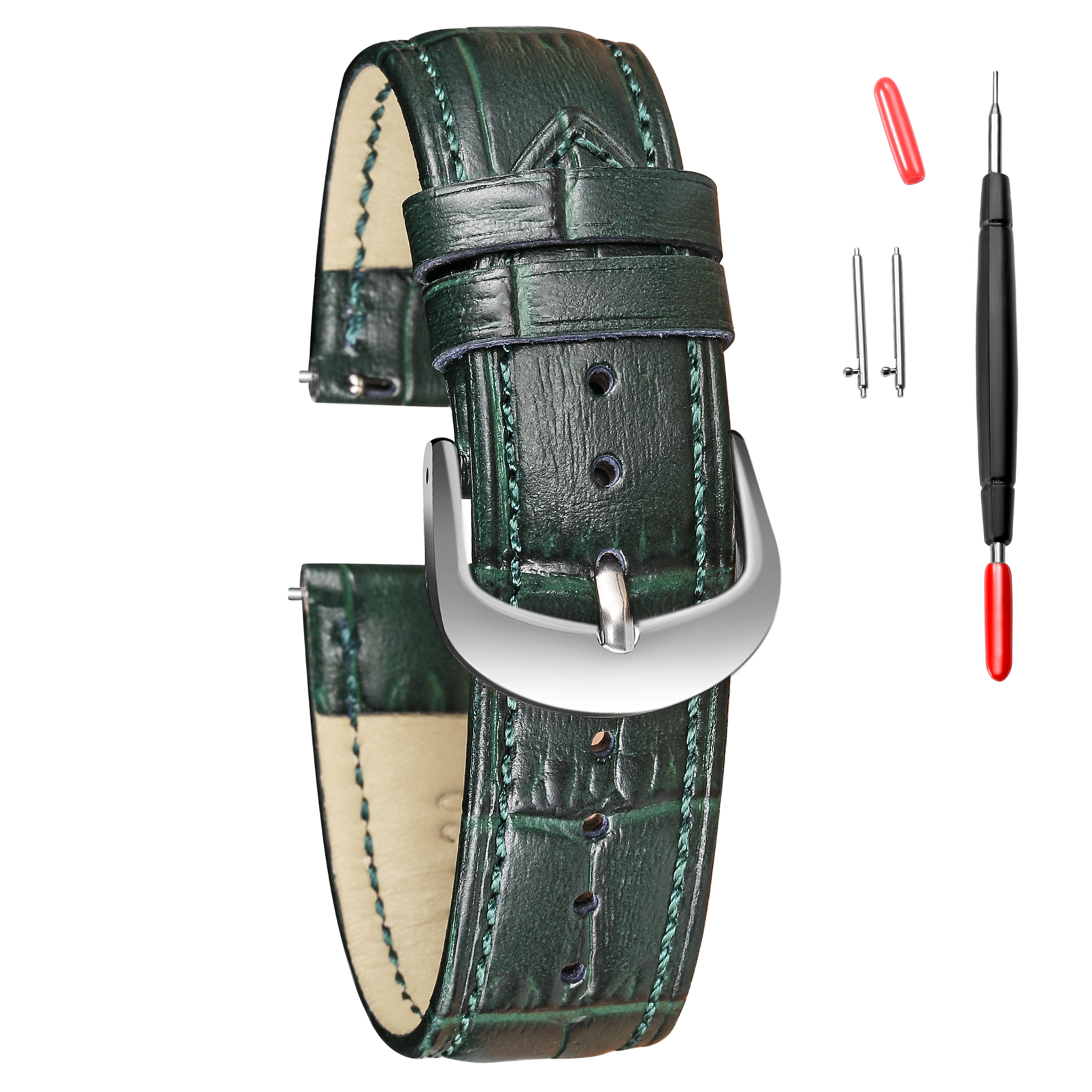 Alligator Embossed Leahter Wat - Leather Strap Quick Release incelemesi ve fiyatı