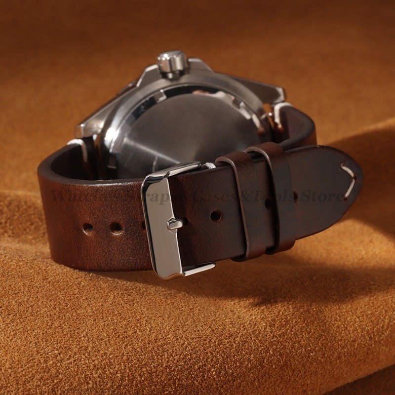 Handmade Retro Oil Wax Genuine - Leather Strap Quick Release incelemesi ve fiyatı
