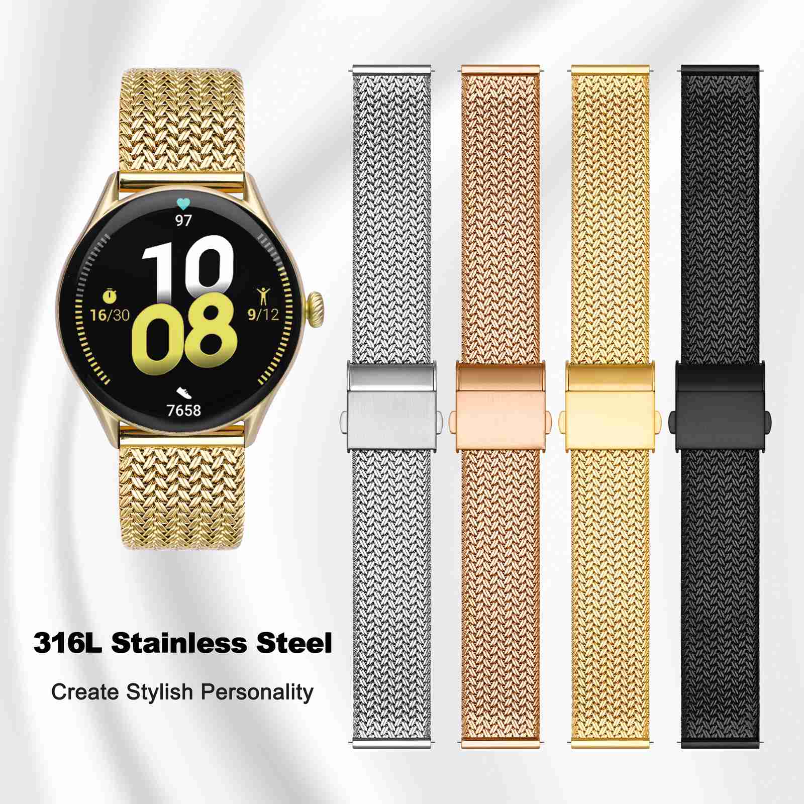 WOCCI Metal Watch Bands 316L S - Mesh Strap Metal incelemesi ve fiyatı