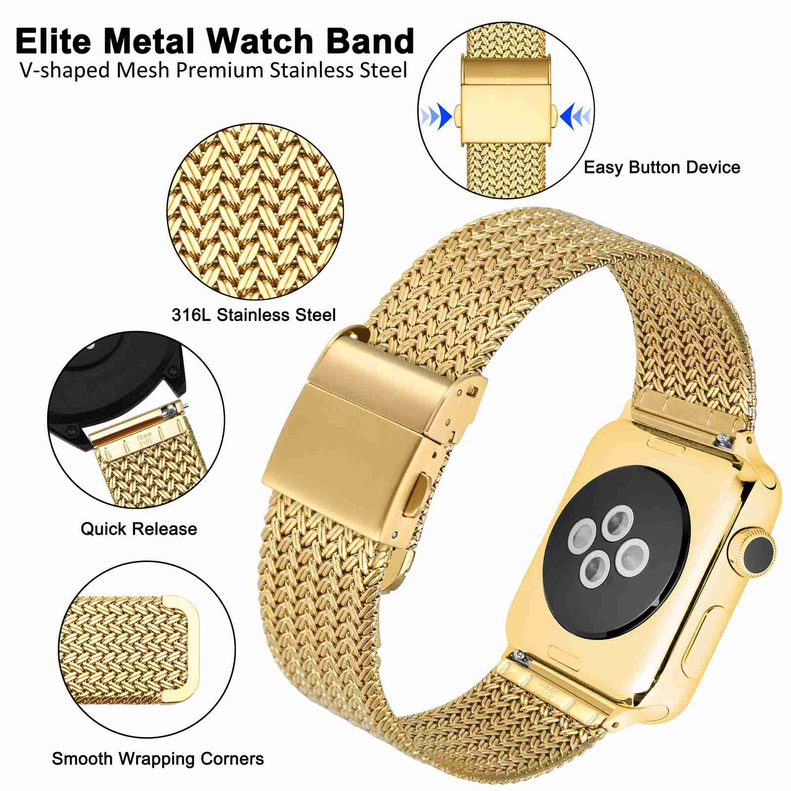 WOCCI Metal Watch Bands 316L S - Mesh Strap Metal incelemesi ve fiyatı