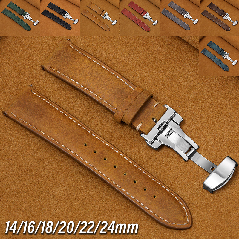 Vintage Matte Leather Watch St - Leather Strap Quick Release incelemesi ve fiyatı