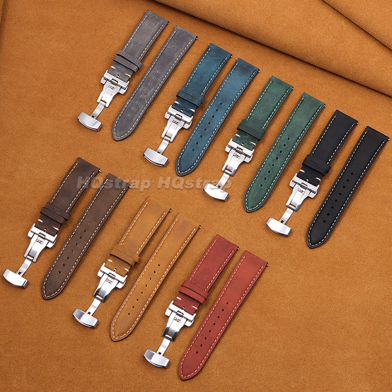Vintage Matte Leather Watch St - Leather Strap Quick Release incelemesi ve fiyatı
