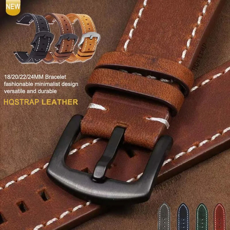 Retro Leather Watch Strap 18mm - Leather Strap Quick Release incelemesi ve fiyatı